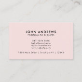 QR Code Business Logo Professional Blush Roze afbe Visitekaartje (Achterkant)