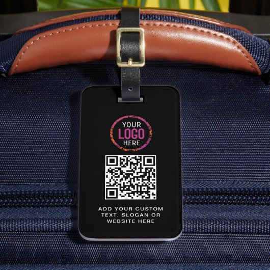 QR-code | Business Logo Professional Modern Bagagelabel (Voorkant Insitu 2)