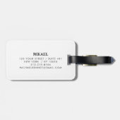 QR-code | Business Logo Professional Modern Bagagelabel (Achterkant horizontaal)