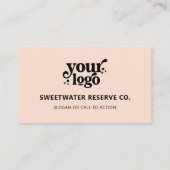 QR Code Business Logo Professional Modern Roze Visitekaartje (Achterkant)