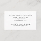 QR Code Business Logo Professional Modern Wit Visitekaartje (Achterkant)