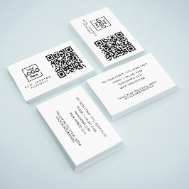 QR Code Business Logo Professional Modern Wit Visitekaartje