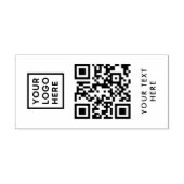 QR Code Business Logo Professional Modern Zelfinktende Stempel (Design)