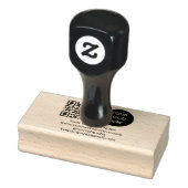 QR Code Business Logo Professional Modern zwart Rubberstempel (Stempel)