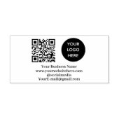 QR Code Business Logo Professional Modern zwart Rubberstempel (Afrduk)