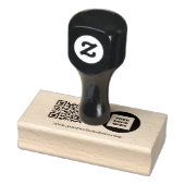 QR Code Business Logo Professional Modern zwart Rubberstempel (Stempel)