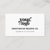 QR Code Business Logo Professional Modern Zwart Visitekaartje (Achterkant)