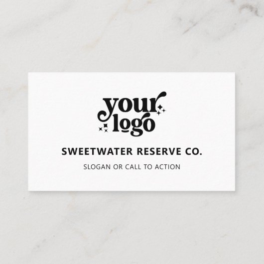 QR Code Business Logo Professional Modern Zwart Visitekaartje (Achterkant)