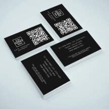 QR Code Business Logo Professional Modern Zwart