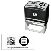 QR Code Business Logo Professional Modern zwart Zelfinktende Stempel (In situ)