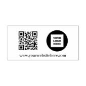 QR Code Business Logo Professional Modern zwart Zelfinktende Stempel (Design)