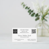QR-code Business Logo Professional Notaris Visitekaartje (Staand voorkant)
