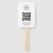 QR-code | Business Logo Professional Simple White Handwaaier (Voorkant)