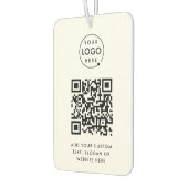 QR-code | Business Logo Professional Simple White Luchtverfrisser (Links)