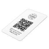 QR-code | Business Logo Professional Simple White Magneet (Linkerzijde)