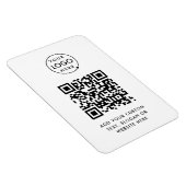 QR-code | Business Logo Professional Simple White Magneet (Rechterzijde)