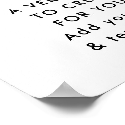 QR-code | Business Logo Professional Simple White Poster (Hoek)