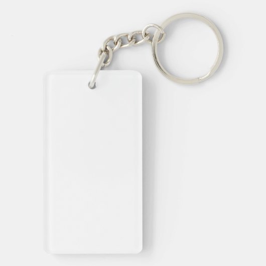 QR Code Business Logo Professional White en Black Sleutelhanger (achterkant)