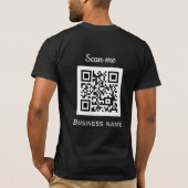 QR Code Business Logo Professional Zwart Modern T-shirt (Achterkant)