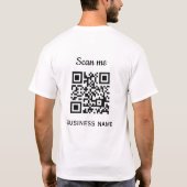 QR Code Business Logo Professional Zwart Modern T-shirt (Achterkant)