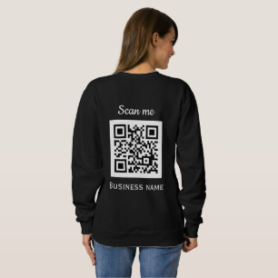 QR Code Business Logo Professional Zwart Modern Trui
