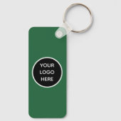 QR Code Business Logo Professioneel Groen Goud Sleutelhanger (Achterkant)