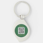 QR Code Business Logo Professioneel Groen Sleutelhanger (Voorkant)
