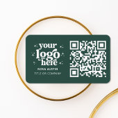 QR Code Business Logo Professioneel Modern Groen Visitekaartje