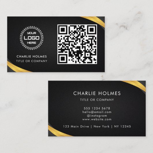 QR Code Business Logo | Professioneel & modern Visitekaartje (Voorkant / Achterkant)