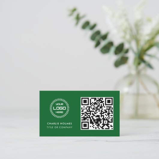 QR Code Business Logo | Professioneel & modern Visitekaartje (Staand voorkant)