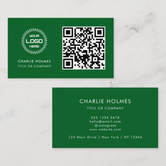 QR Code Business Logo | Professioneel & modern Visitekaartje (Voorkant / Achterkant)
