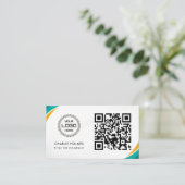 QR Code Business Logo | Professioneel & modern Visitekaartje (Staand voorkant)
