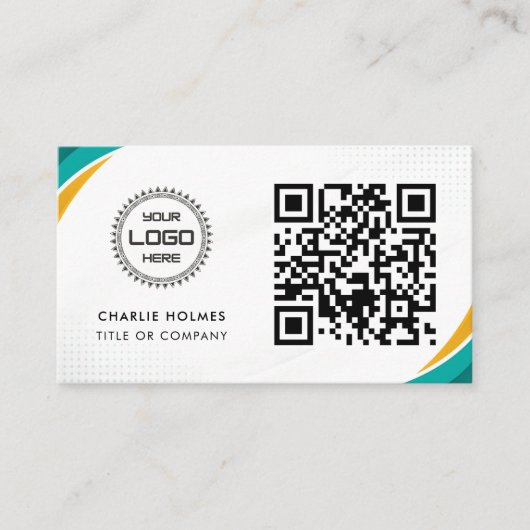 QR Code Business Logo | Professioneel & modern Visitekaartje (Voorkant)