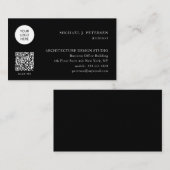 QR CODE business logo professioneel modern zwart Visitekaartje (Voorkant / Achterkant)