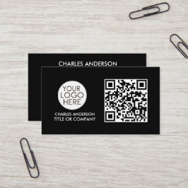 QR Code Business Logo | Professioneel zwart wit Visitekaartje