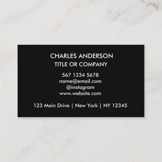 QR Code Business Logo | Professioneel zwart wit Visitekaartje (Achterkant)