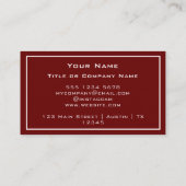 QR Code Business Logo Red Minimalist Visitekaartje (Achterkant)