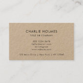 QR Code Business Logo | Rustic Kraft Modern Visitekaartje (Achterkant)