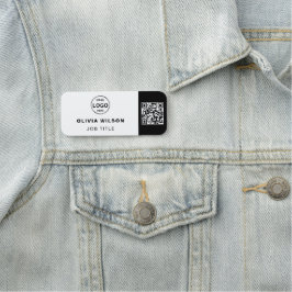 QR Code Business Logo Simple Classic Naam Tag