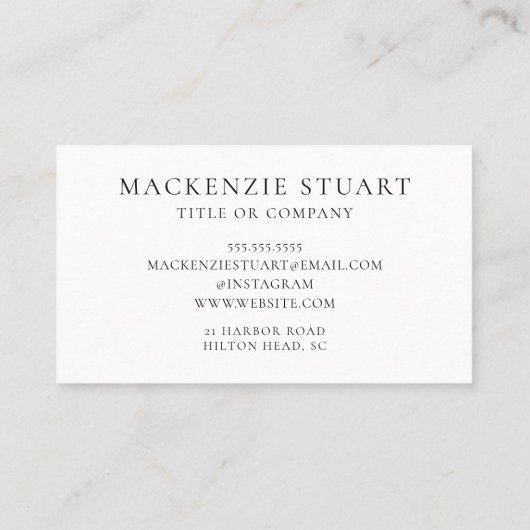 QR Code Business Logo Simple Minimal Professional Visitekaartje (Achterkant)