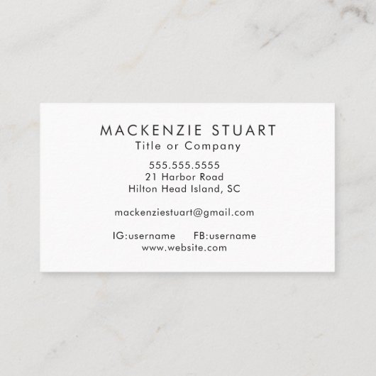 QR Code Business Logo Simple Modern Professional Visitekaartje (Achterkant)