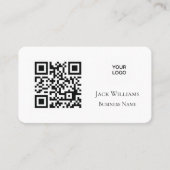 QR Code Business Logo Simple Professional Modern Visitekaartje (Voorkant)