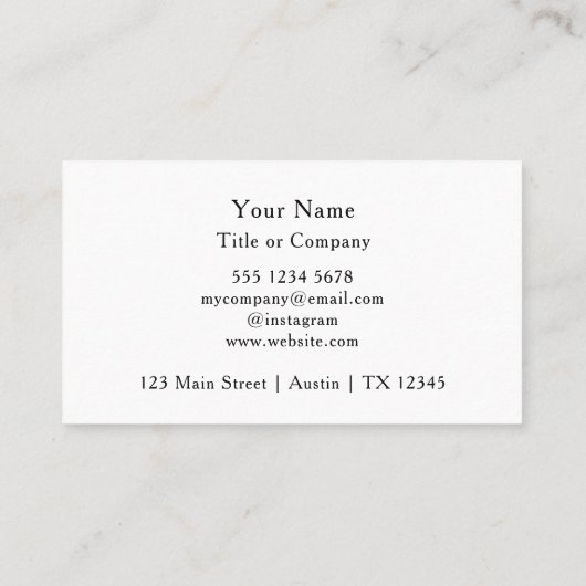 QR Code Business Logo Simple Professional Visitekaartje (Achterkant)