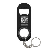 QR Code Business Logo URL Adres Sjabloon Custom Mini Flessenopener (Achterkant)