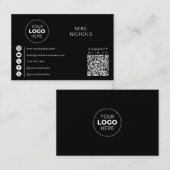 QR Code Business Logo Verbind met ons Minimalist Visitekaartje (Voorkant / Achterkant)
