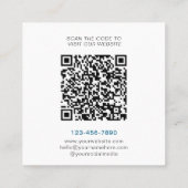 QR Code Business Logo Verbinding met ons vastgoed Vierkante Visitekaartje (Achterkant)