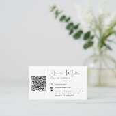 QR Code Business Logo Visitekaartje (Staand voorkant)