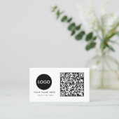 QR Code Business Logo Visitekaartje (Staand voorkant)