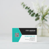 QR Code Business Logo Visitekaartje (Staand voorkant)