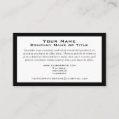 QR Code Business Logo White Black Minimalist Visitekaartje (Achterkant)